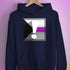 Demisexual Pride Flag Exclamation Point Hoodie - Navy